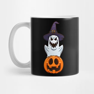 Halloween ghost and pumpkin Mug